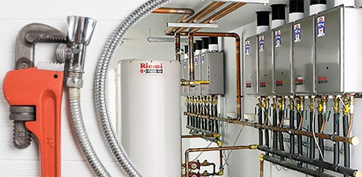 commercial hot water installation